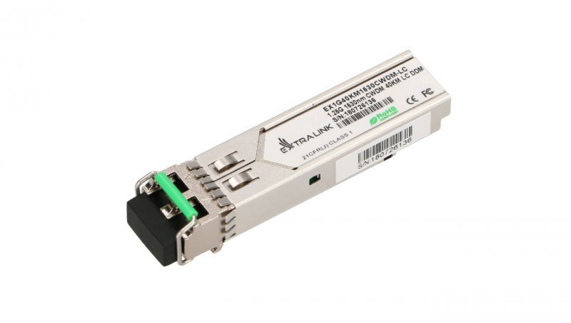 Moduł SFP CWDM 1,25Gbps, 1530nm, single mode, 40km, LC, DOM Extralink SFP 1.25G