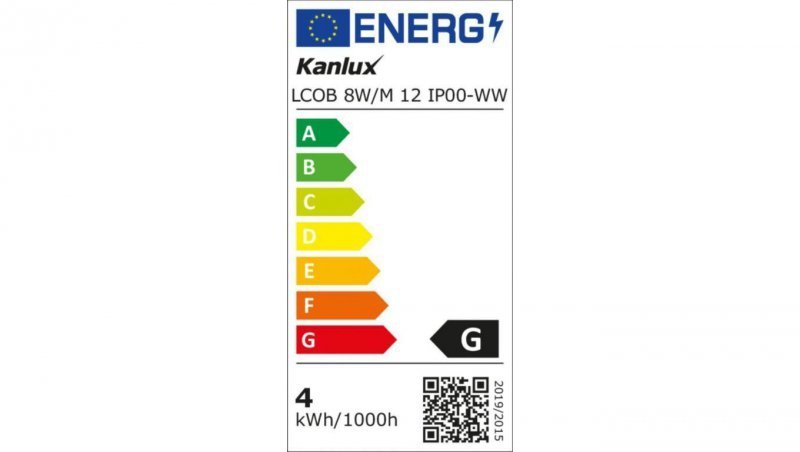 Pasek LED 12V LCOB 8W/M 12 IP00-WW 720lm/m 3000K barwa ciepła 33364