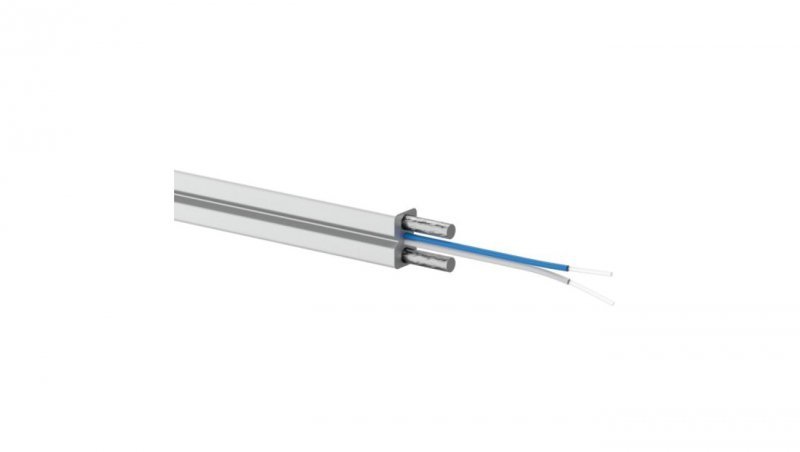 Kabel światłowodowy FTTH, 2J, SM 9/125, LSOH, wzmocnienie dwoma prętami stalowymi, biały ALANTEC /1000m/