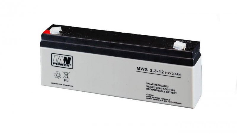 MWS 2.3-12 Akumulator 12V 2,3Ah do CCTV MW Power