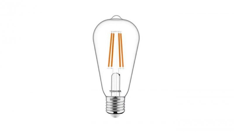 Toshiba Żarówka E27 ST64 led 7W 2700K DIM ściemnialna RETRO Vintage filament 806lm
