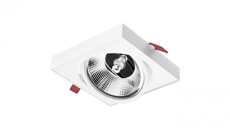 Oprawa Podtynkowa Ruchoma GU10 ES111 Kwadrat Biała Carpi LUMILED