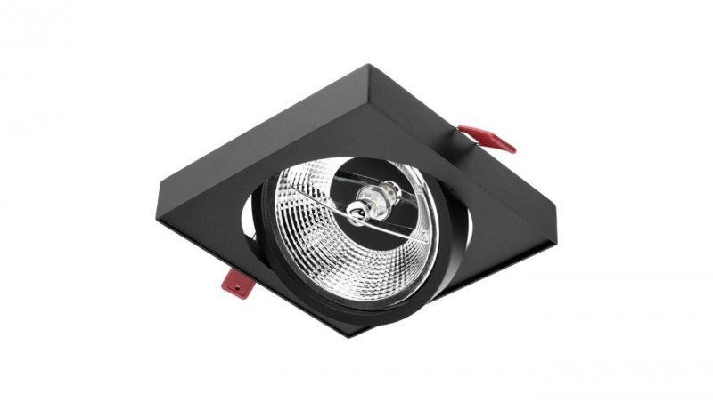 Oprawa Podtynkowa Ruchoma GU10 AR111 14,5cm Kwadrat Czarna CARPI LUMILED