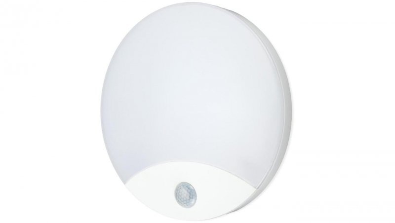 Lampa Natynkowa Oprawa Plafon LED Kinkiet Ścienny z Czujnikiem Ruchu i Zmierzchu 10W Barwa Neutralna 4000K IP44 ORBIS Kobi