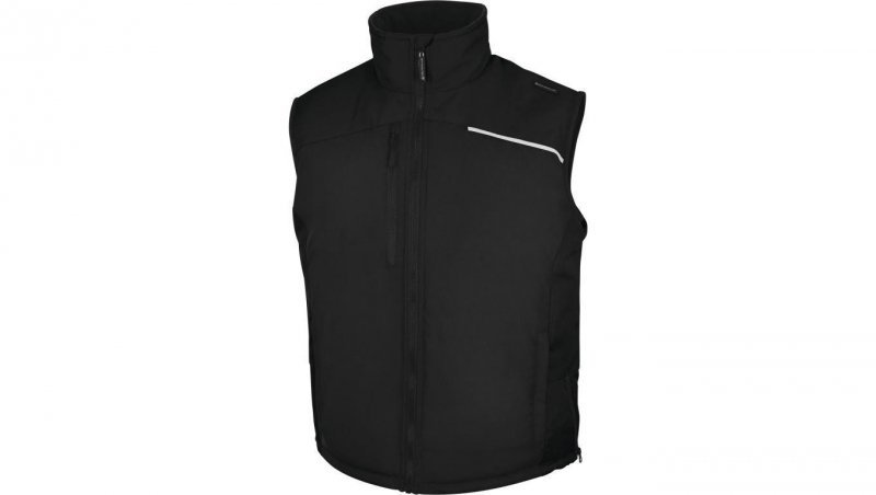 Kamizelka z poliestru pongee powlekanego PVC FIDJI3, kolor: czarny, rozmiar: 3XL / FIDJ3NO3X