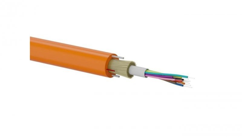 Kabel światłowodowy OS2 zewnętrzny DAC do układania w ziemi, pomarańczowy SM 24J 9/125 G652D Fca PE ALANTEC /bębnowy/