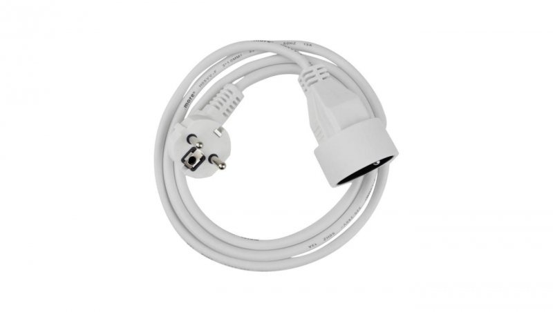 Przedłużacz 1 gniazdo 1.5m z/u 3x1.0mm2 BIAŁY