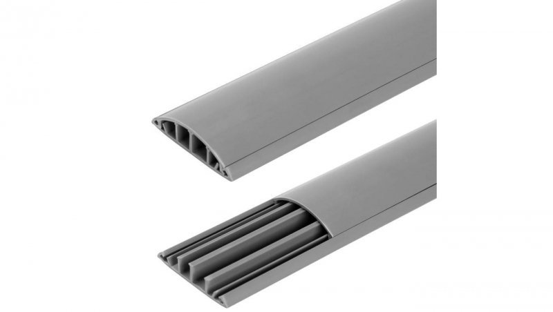 Listwa maskująca przewody TV maskownica uniwersalna napodłogowa naścienna 90x20mm szara 2m