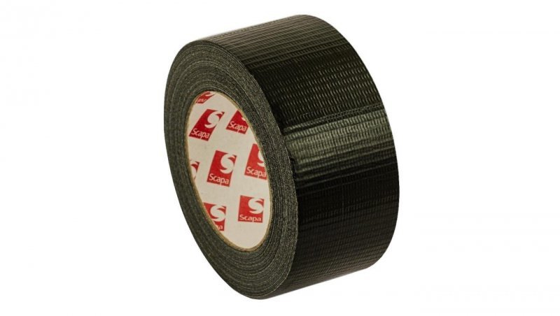 Taśma naprawcza Duct Tape 50mm x 50m zbrojona wodoodporna SCAPA 3160 czarna