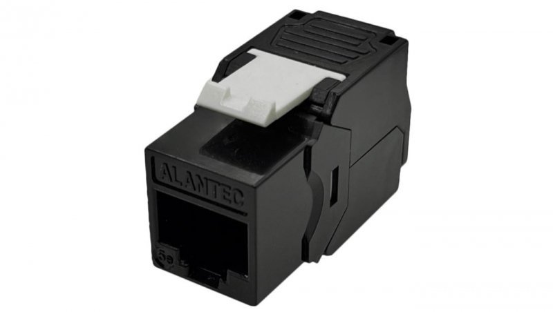 Moduł keystone RJ45 UTP kat.5e ekranowany beznarzędziowy SLIM czarny Alantec