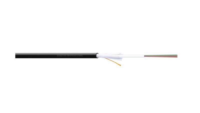 Kabel światłowodowy uniwersalny 8 włókien SM 9/125 G652D 1500N LS0H Dca czarny A/I-DQ(ZN)BH DK-39081-U /bębnowy/