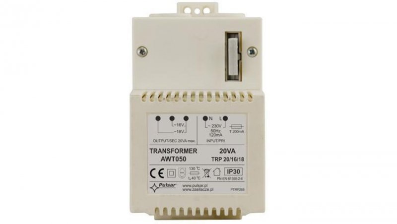 Transformator PULSAR AWT050 TRP 20VA/16V/18V