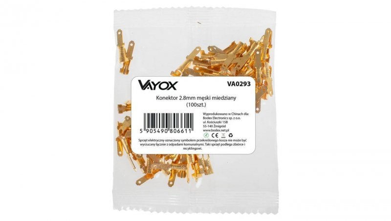 Nasuwka kablowa miedziana 2.8mm VA0293 Vayox /100szt./