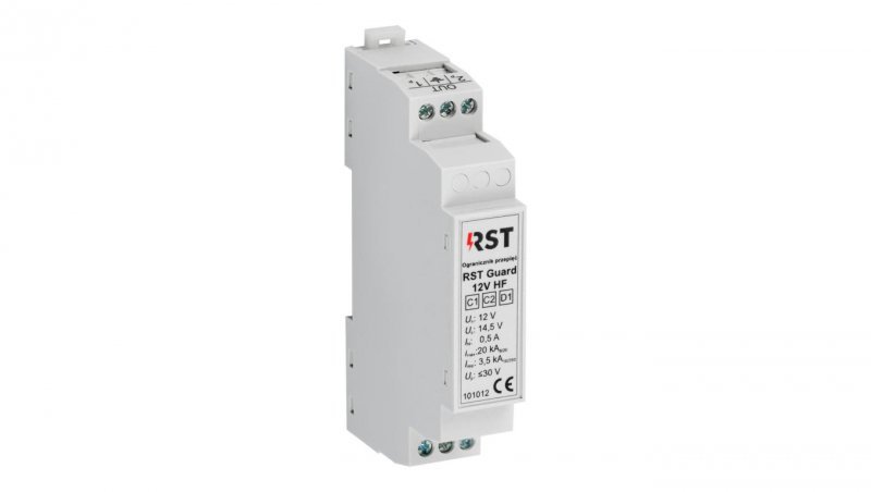 Ogranicznik przepięć do ochrony systemów sterowania i kontrolno-pomiarowych, RST Guard 12V HF /101 012/