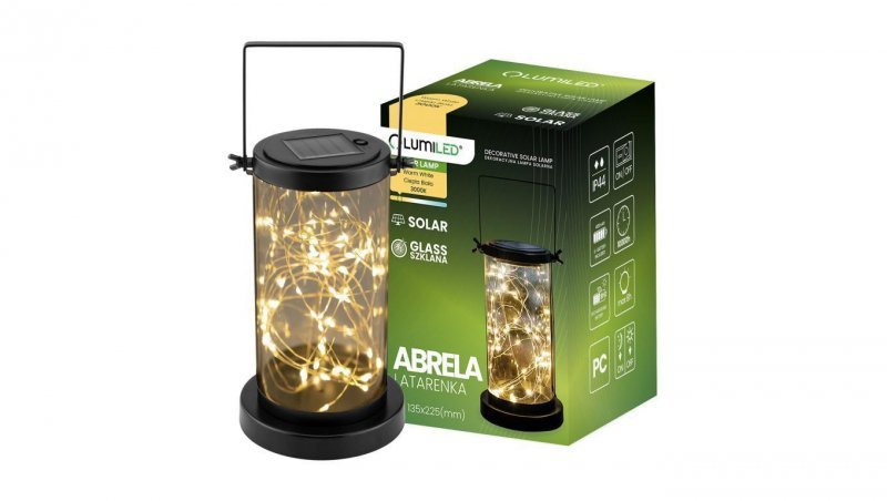 Latarenka Solarna LED ABRELA Ogrodowa 3000K IP44 LUMILED