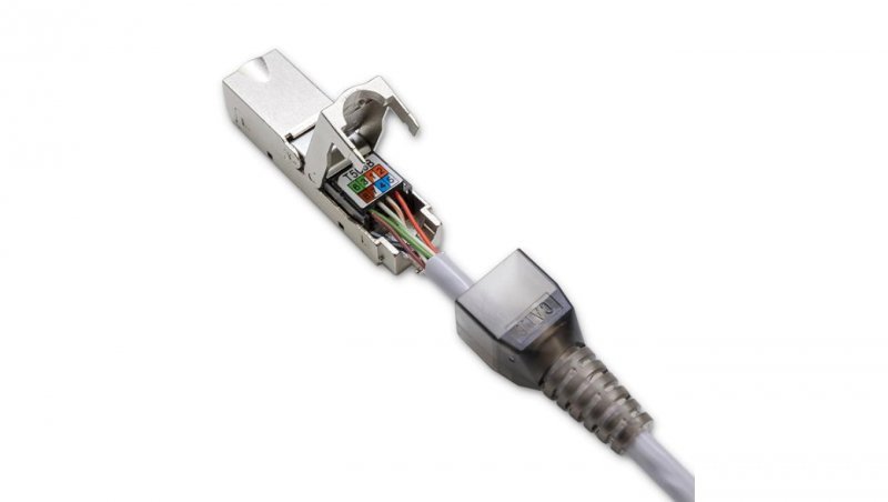 Qoltec Wtyk RJ45 beznarzędziowy STP CAT6 JACK PIN T568B T568A