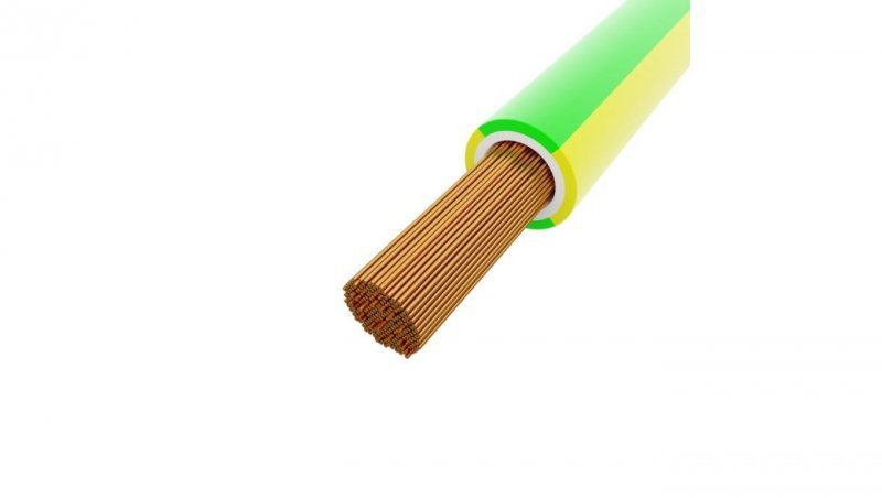 Przewód 6mm2 żół.-ziel. H07V-K 100m Linka sterownicza BiTOne 450/750V 5555