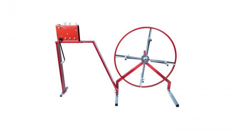 Rozwijak do bednarki i drutu odgromowego z podstawą i prościarką fi:80cm