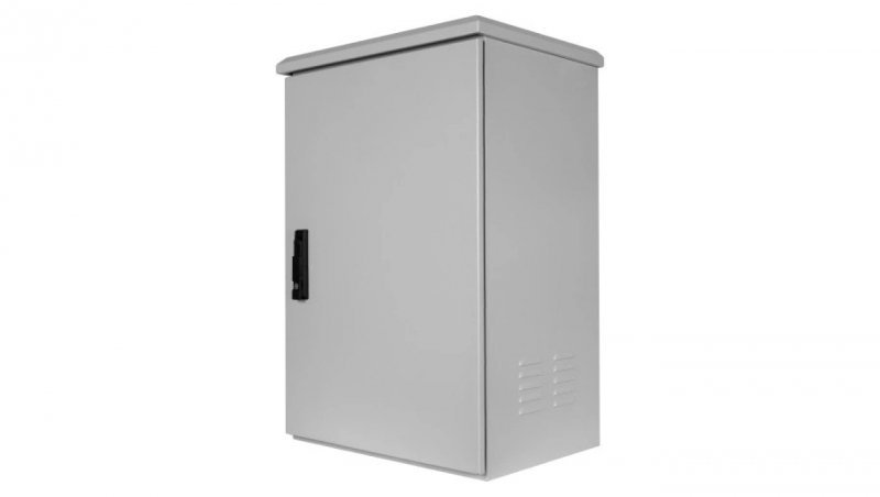 Szafa wisząca RACK 19 12U 430mm zewnętrzna hermetyczna drzwi pełne z zamkiem szara IP55 NEKU