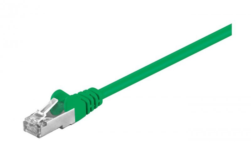 CAT 5e Kabel łączący, F/UTP, Zielony - Długość kabla 0.25 m