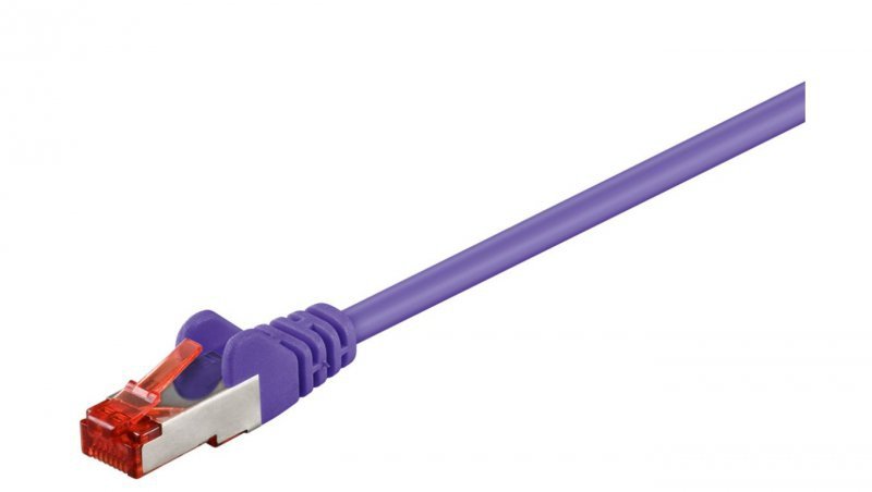 CAT 6 Kabel łączący, S/FTP (PiMF), Liliowy - Długość kabla 1 m