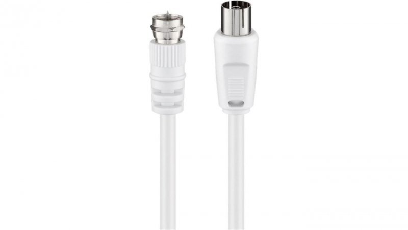Kabel przyłączeniowy SAT/antenowy ( 70 dB), podwójne ekranowanie - Długość kabla 1.5 m