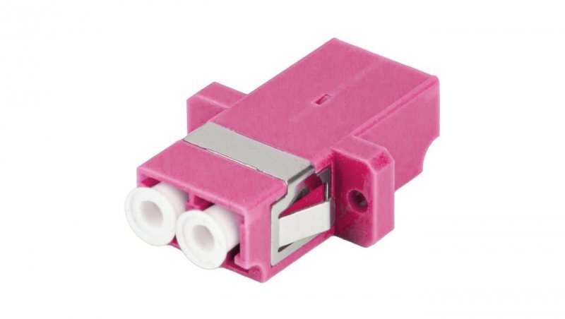 Adapter światłowodowy FO MM duplex LC/UPC-LC/UPC purple OM4 LANBERG