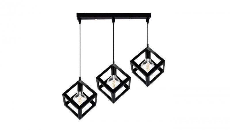 Lampa Wisząca Sufitowa TALUS Geometryczna Zwis Kostka do LED 3x E27 LUMILED