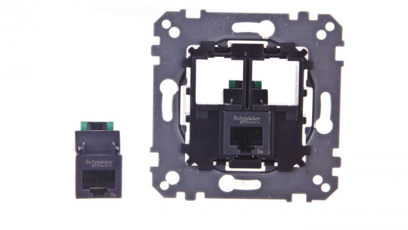 Merten System M Gniazdo komputerowe podwójne RJ45 kat.5e UTP mechanizm MTN4575-0002