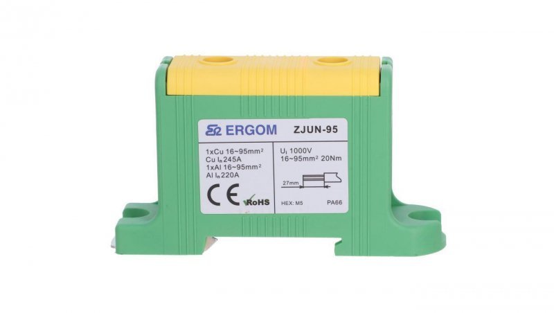 Złączka szynowa 1-torowa ZJUN-95 PE R34RR-07020000803 /8szt./