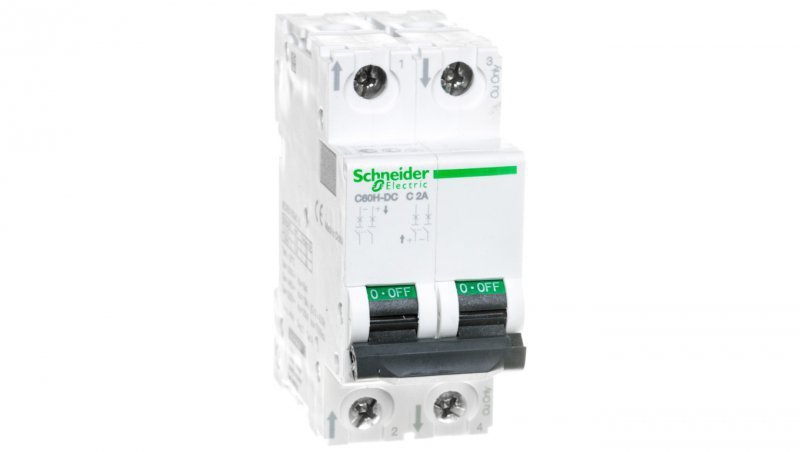 Wyłącznik nadprądowy 2P C 2A 6kA DC C60H A9N61522