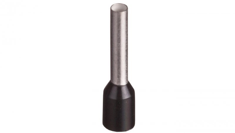 Końcówka tulejkowa izolowana TI 1,5mm2/10mm czarna cynowana TI1,5L10x500 /500szt./
