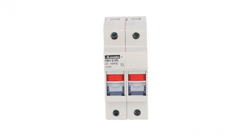 Podstawa bezpiecznikowa DC z sygnalizacją PV 2P 32A 1000V 10x38mm FB01D2PL