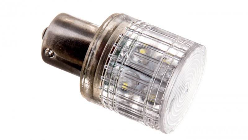 Dioda LED Ba15s 220V AC biała do kolumn sygnalizacyjnych T0-IKML220B