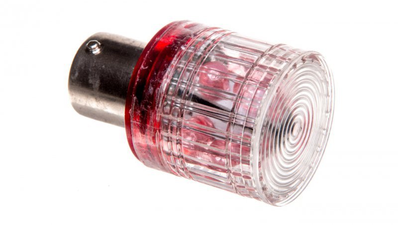 Dioda LED Ba15s 220V AC czerwona do kolumn sygnalizacyjnych T0-IKML220K