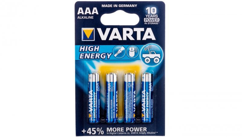 Bateria alkaliczna LR03 / AAA HIGH ENERGY /4 szt./