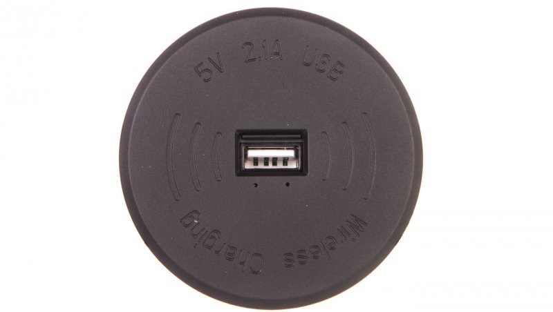 Ładowarka bezprzewodowa do Smartfona z portem USB czarna OR-AE-1367/B