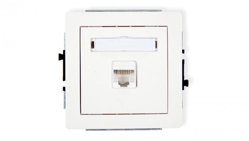 DECO Gniazda komputerowe pojedyncze 1xRJ45, kat. 6, 8-stykowy biały DGK-3
