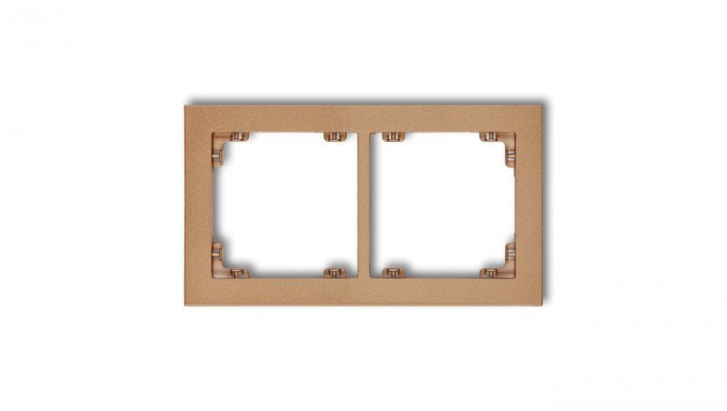 DECO Ramka podwójna złoty metalik 8DR-2
