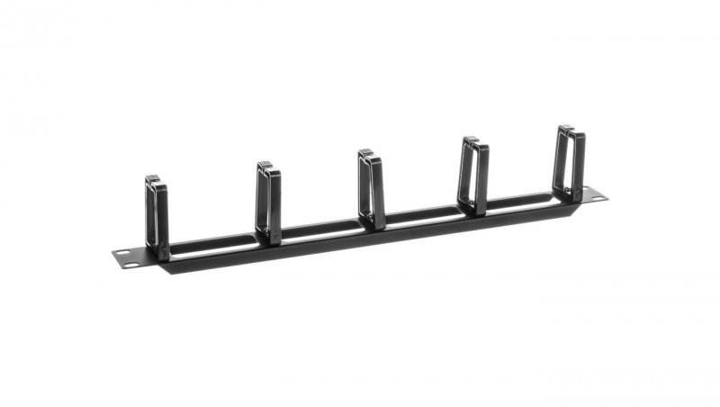 Organizer kabli 19&#039;&#039; 1U z 5 uchwytami - typ B czarny LENBERG AK-1202-B