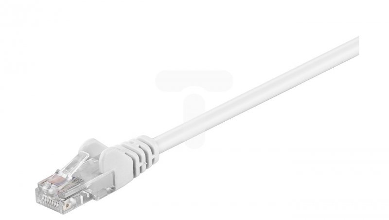 Kabel krosowy patchcord U/UTP kat.5e CCA biały 5m 68508