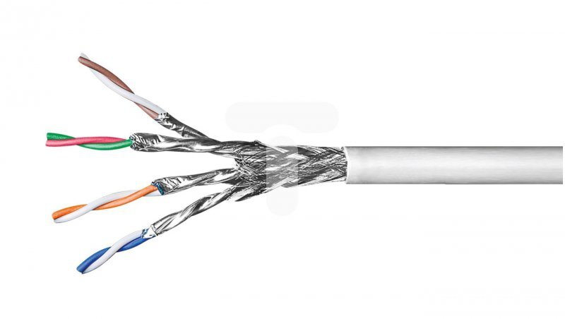 Kabel teleinformatyczny S/FTP (PiMF) kat.6 4x2xAWG27/7 CCA 93953 /100m/