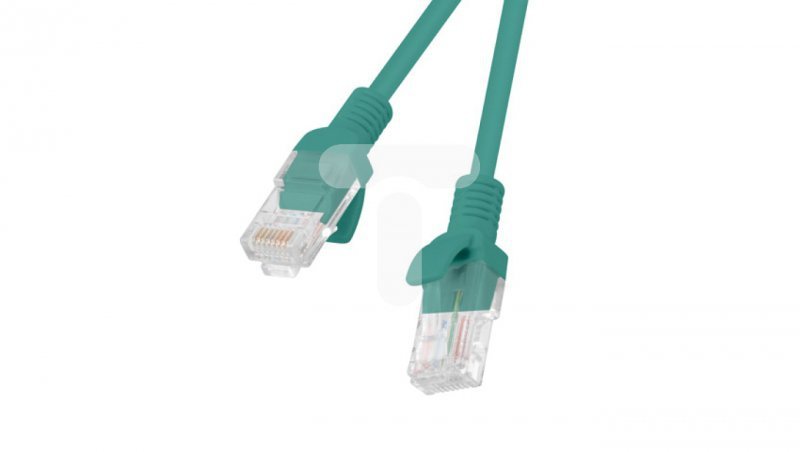 Kabel krosowy patchcord U/UTP kat.5e 1m zielony PCU5-10CC-0100-G