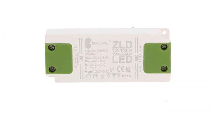 Zasilacz LED 12V DC 12W ZLD 12-12LF 1,0A 19712-9027