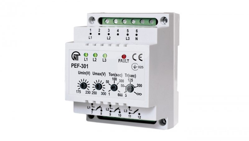 Automatyczny przełącznik faz 16A 400V AC PEF-301