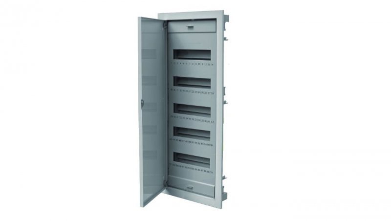 Rozdzielnica modułowa 5x12 podtynkowa z metalowymi drzwiami IP40 N+PE C.1560