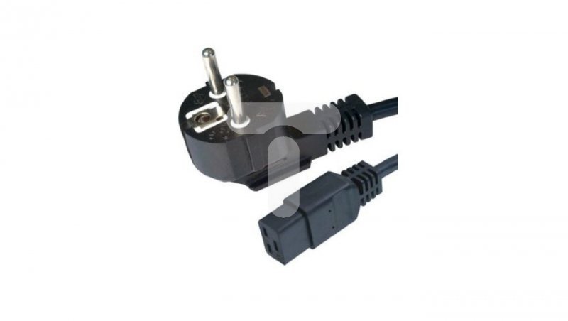 Kabel zasilający CEE 7/7-&gt;IEC 320 C19 16A 1.8M VDE czarny CA-C19C-10CC-0018-BK