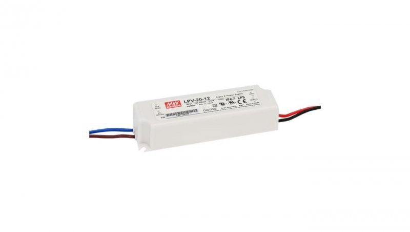 Zasilacz led Mean Well LPV-20-12 20W 12V LED ip67
