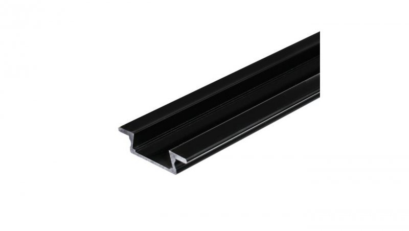 Profil led MiniLUX WPUST 1m czarny meblowy wpuszczany do frezu