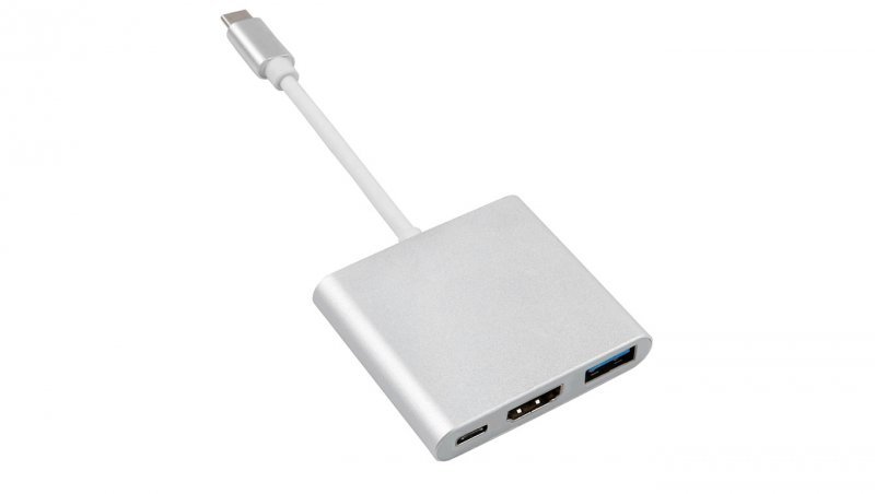Adapter USB-C - HDMI / USB 3.0 / USB-C metalowa obudowa 4K Maclean MCTV-840 MCTV-840